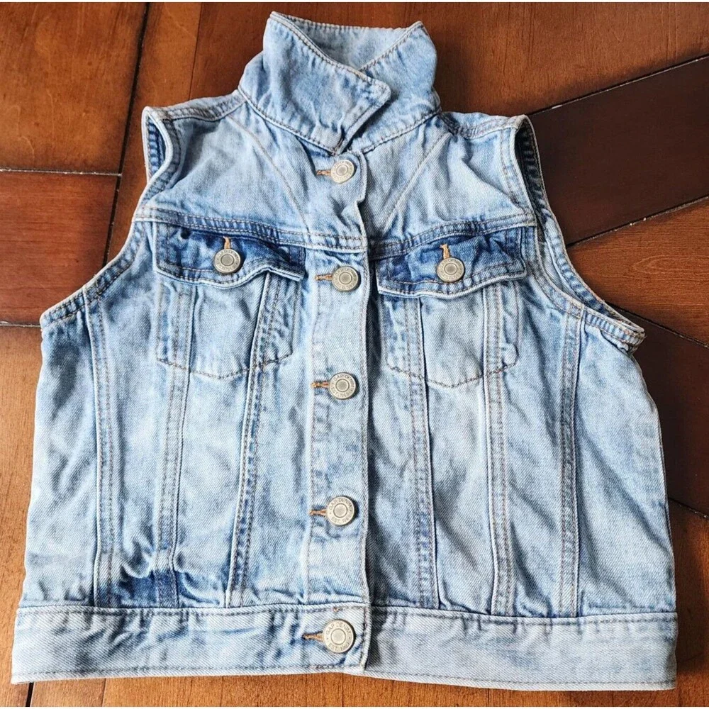 Gap Denim Girls Blue Sleeveless Vest Size L